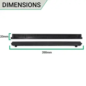 EAI Trickle Window Slot Vent Easy Fitting Inside & Out - 415mm - 4191mm²EA - Black