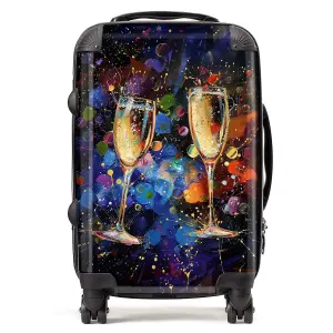 Splashart Champagne Flutes Suitcase - Cabin