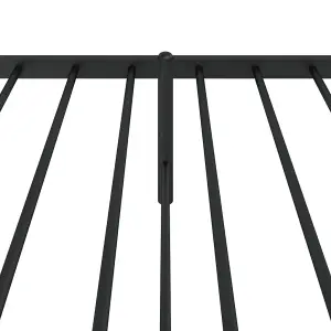 Berkfield Metal Bed Frame with Headboard Black 80x200 cm