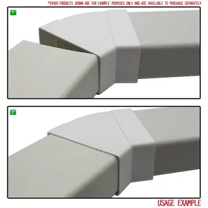 Kair 45 Degree Horizontal Elbow Bend 110mm x 54mm - 4 x 2 inch Rectangular Plastic Ducting Adaptor