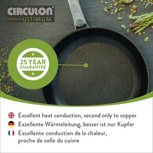 Circulon Ultimum HD Black Round Aluminium Induction Hob Suitable Non-Stick Saucepan 20cm Large