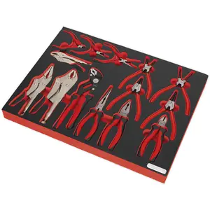 Premium 14-Piece Pliers Set with Tool Tray for Professionals