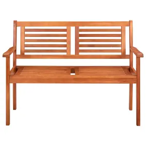 Berkfield 2-Seater Garden Bench 120 cm Solid Eucalyptus Wood