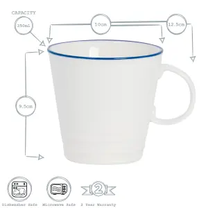 Nicola Spring - White Farmhouse Mugs - 350ml