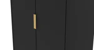 Madrid 2 Door 2 Drawer Wardrobe in Black Ash (Ready Assembled)