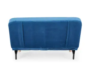 Keller Blue Velvet double Futon Sofa Bed