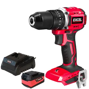 Excel 18V Cordless Brushless Combi Drill with 1 x 4.0Ah Battery & Charger