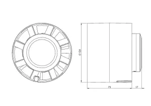 125mm Inline Extractor Fan with Ball Bearing Exhaust Vent