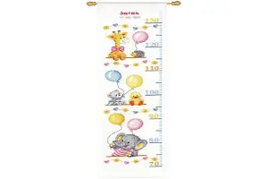 H/CHART BABY SHOWER - Counted Cross Stitch Kit: Height Chart: Baby Shower - Vervaco