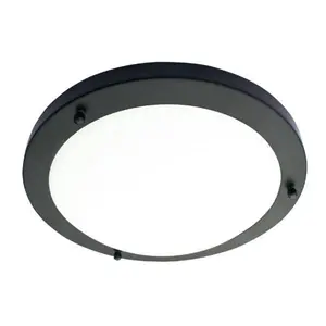 Forum Spa SPA-34046-SBLK Delphi Small LED Flush Ceiling Light - Satin Black (11973)