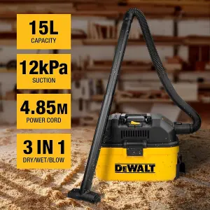 DeWalt Wet & Dry Toolbox Vacuum 15L - XMS24WDVAC