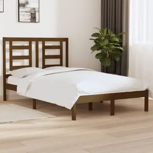 Berkfield Bed Frame Honey Brown Solid Wood Pine 120x200 cm