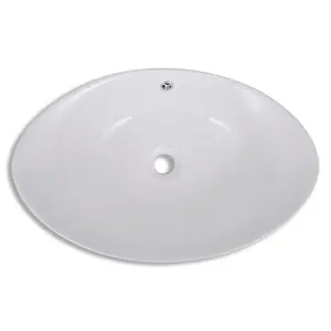 Metro Lane Marinette 590mm L x 385mm W Ceramic Oval Sink White