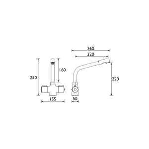 Bristan Hydrus Chrome effect Kitchen Mixer Tap