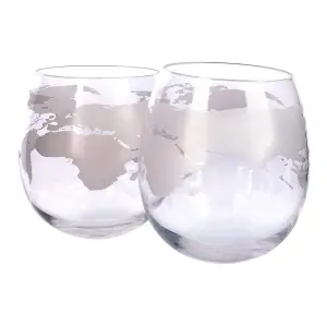 Original Products Bar Originale Globe Rocker Glasses 300ml Set of 2 Clear