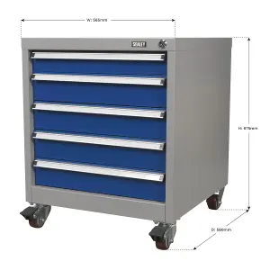 Sealey Mobile Industrial Cabinet 5 Drawer API5657A