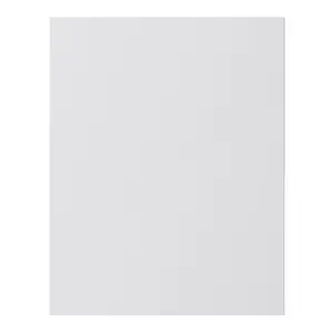 GoodHome Stevia & Garcinia Innovo handleless gloss light grey slab Standard End panel (H)715mm (W)595mm