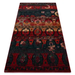 Wool carpet OMEGA TAPAS ethnic, navy blue 200x300 cm