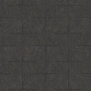 Superfresco Illusion Geometric Charcoal Wallpaper