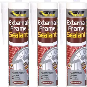 Everbuild External Frame Acrylic Sealant, Brown, 290 ml     EXTBN (n) (Pack of 3)