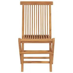 vidaXL Folding Garden Chairs 2 pcs Solid Teak Wood