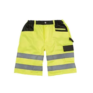 SAFE-GUARD by Result Mens Hi-Vis Cargo Shorts Fluorescent Yellow (M)