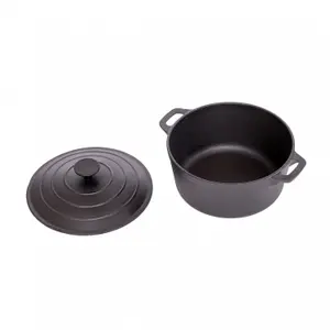 Oypla 4L Cast Iron Non Stick Casserole Dish Pan with Lid