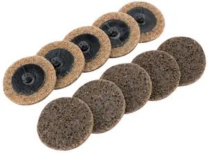 Draper  Polycarbide Abrasive Pads, 50mm, Coarse (Pack of 10) 75625