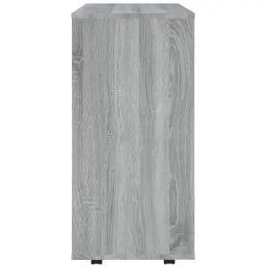 Berkfield Rolling Cabinet Grey Sonoma 60x35x75 cm Engineered Wood