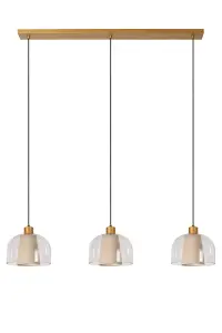 Lucide Gunhild Classic Pendant light - 3xE27 - Transparant