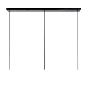 Lucide Orlando Modern Bar Pendant Light - 5xE27 - Smoke Grey