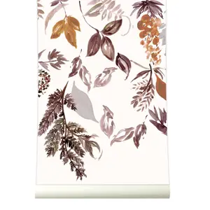 Roomblush Foliage Garland Eco 4 Lane Repeatable Wallpaper Mural 200 x 285cm, Ochre