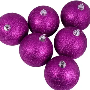 Xmas Bauble (Set of 6) Purple