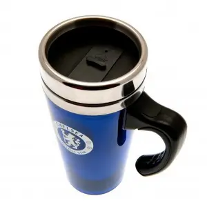 Chelsea FC Official Aluminium Travel Mug Blue (One Size)