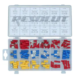 Electrical Wire Terminal Insulated Connectors Spade Connector Butt Crimps 120pc