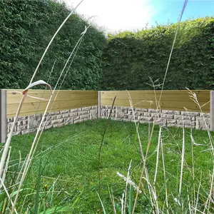 Ultimate Horizontal Tongue & Groove Fence Panel (Pack of 5) Width: 6ft (183cm) x Height: 1ft Interlocking Planks Fully Framed