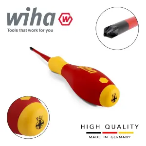 Wiha Pozidrive Screwdriver PZ1 SlimFix SoftFinish 1000v VDE Electrician 35395