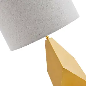 Satin Gold Metal 3D Geometric Table Lamp Base Modern Designer Style with Switch