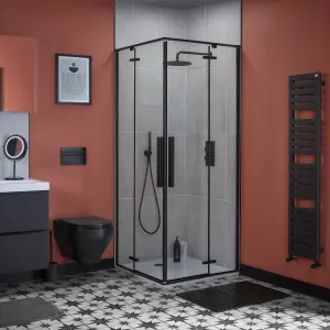 Aquadry Oria Matt Black Wall-mounted Shower arm