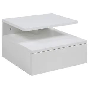 Cliffsage Manufactured Wood Bedside Table White