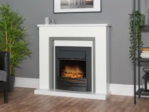 Adam Eclipse Electric Fire in Black with Remote Control