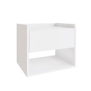 GFW Harmony Wall Mounted Pair of Bedside Tables White