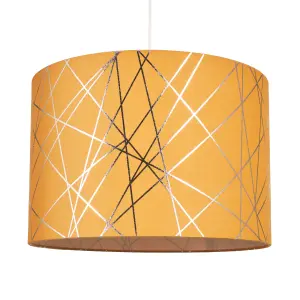 Inlight Printed Ochre Foil Lamp shade (D)30cm