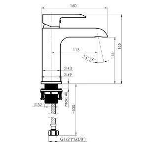 Hommix Rubineta Ultra-18-N Chrome Basin Tap