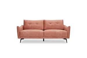 Kensington 3 Seater Velvet Sofa, Blush Pink Velvet