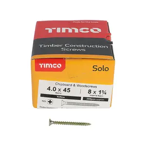 TIMCO Solo Countersunk Gold Woodscrews - 4.0 x 45 (200pcs)