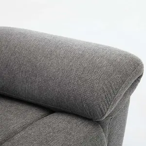 Fosse 2 Seater Manual Recliner Fabric Modern Living Sofa Dark Grey