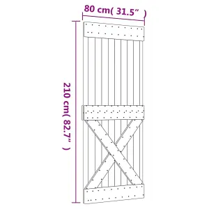 Berkfield Door NARVIK 80x210 cm Solid Wood Pine