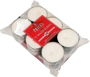 Price's Candles Maxi Tealight Unscented 12 Pack