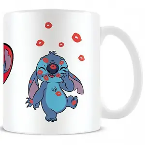 Lilo & Stitch Love Mug White/Blue/Red (One Size)